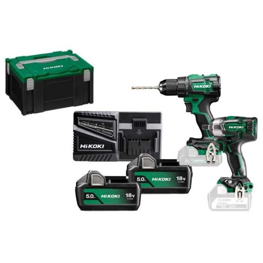 Hikoki 18V Combo Σετ (Κρουστικό δραπανοκατσάβιδο μπαταρίας, Μπουλονόκλειδο μπαταρίας 1/2 Hikoki 18V Combo Σετ (Κρουστικό δραπανοκατσάβιδο μπαταρίας, Μπουλονόκλειδο μπαταρίας 1/2