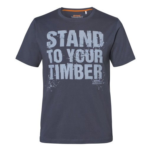 T-Shirt ''STAND TO YOUR TIMBER'' γκρι, L T-Shirt ''STAND TO YOUR TIMBER'' γκρι, L