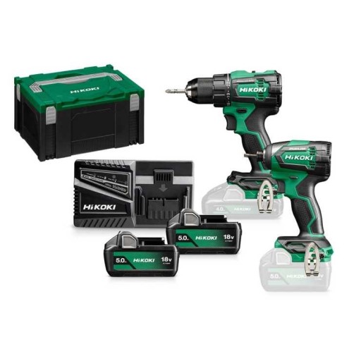 Hikoki 18V Combo Σετ Κρουστικό δραπανοκατσάβιδο μπαταρίας, Παλμικό κατσαβίδι μπαταρίας 1/4 Hikoki 18V Combo Σετ Κρουστικό δραπανοκατσάβιδο μπαταρίας, Παλμικό κατσαβίδι μπαταρίας 1/4