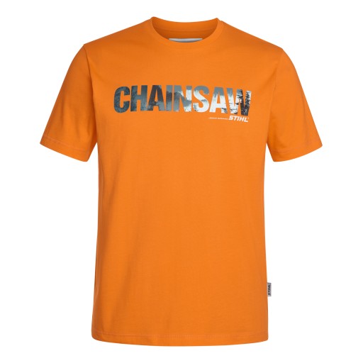 T-shirt ''Αλυσοπρίονο'', πορτοκαλί, L T-shirt ''Αλυσοπρίονο'', πορτοκαλί, L