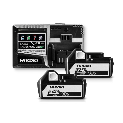 Hikoki 2 x μπαταρίες BSL1850 18V 5,0Ah, 1 x φορτιστής UC18YSL3 Hikoki 2 x μπαταρίες BSL1850 18V 5,0Ah, 1 x φορτιστής UC18YSL3