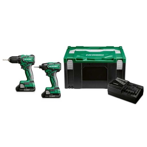 Hikoki 18V Combo Σετ Δραπανοκατσάβιδο μπαταρίας, Παλμικό κατσαβίδι μπαταρίας, 2 μπαταρίες BSL1830C, Φορτιστής UC18YFSLW0Z Hikoki 18V Combo Σετ Δραπανοκατσάβιδο μπαταρίας, Παλμικό κατσαβίδι μπαταρίας, 2 μπαταρίες BSL1830C, Φορτιστής UC18YFSLW0Z